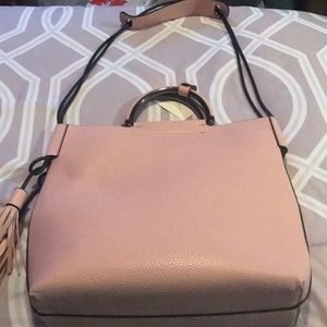 Pink leather purse